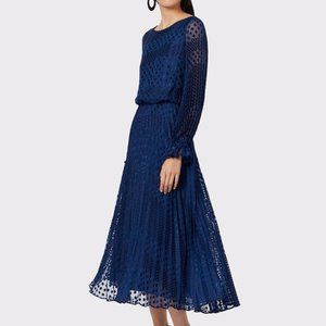 Emporio Armani Devore Dot Pleated DRESS,IT52=US16